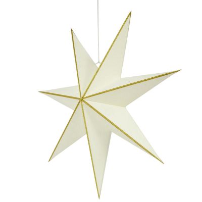 3. DECORATIVE HANGING PAPER STAR FSC 18x60CM WHITE 7 ARMS MICA