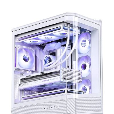 24. Jonsbo D400 PC Case, Midi Tower, ATX, Tempered Glass - White