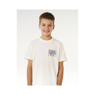 6. RIP CURL Pacific Rinse Sunrise Tee-Boy White