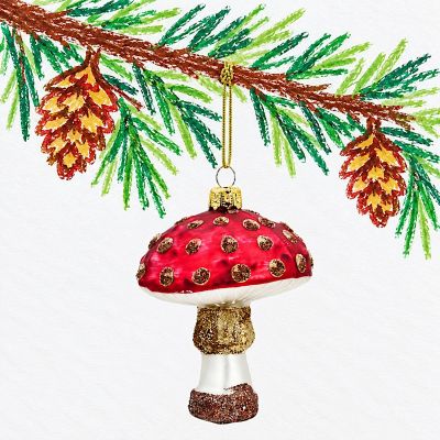 5. GLASS MUSHROOM BAUBLE 8.5 CM MICA