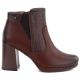 2. Women's ankle boots with a block heel and platform, insulated, dark brown, M.Daszyński AF125B-1