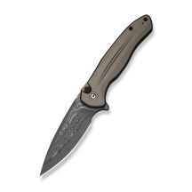 CIVIVI Button Lock Kitefin Knife Damast Grey Alu