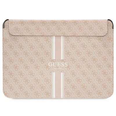 Guess 4G Printed Stripes cover for a 16" laptop - pink