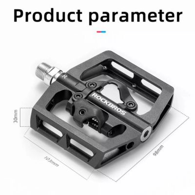4. Rockbros PD15-BK Aluminum Alloy Bicycle Pedal Set - Black