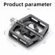 4. Rockbros PD15-BK Aluminum Alloy Bicycle Pedal Set - Black