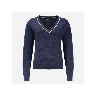 7. ROSSIGNOL Women's Sweater W Knitted V Neck Navy Blue
