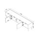 5. FELLINI TV cabinet 200x40x52 cashmere + oiled oak top
