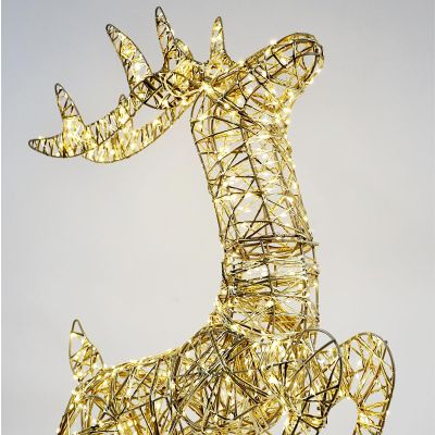 3. REINDEER LIGHT DECORATION WITH BOW 50X88CM 720LED