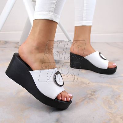 6. Filippo leather wedge sandals W DK4610 white