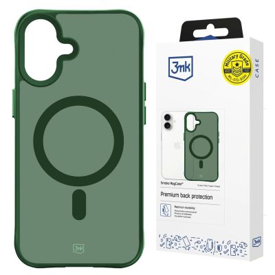 20. 3mk Smoke MagCase for iPhone 16 - Green-Translucent