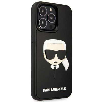 4. Karl Lagerfeld KLHCP14LKH3DBK iPhone 14 Pro 6.1 "black / black hardcase 3D Rubber Karl`s Head