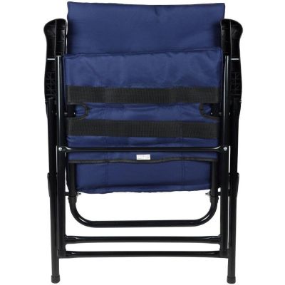 7. FOLDING GARDEN CHAIR 59X66X45/90CM WITH NAVY BLUE CUSHION