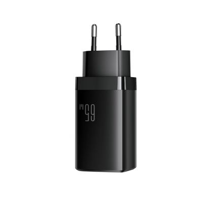 8. Joyroom JR-TG10 65W GaN 2x USB-C + USB-A wall charger with 100W USB-C - USB-C 1.2m cable - black