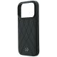 6. Mercedes Leather Crossed Lines MagSafe Case for iPhone 17 Pro / 18 Pro - Black