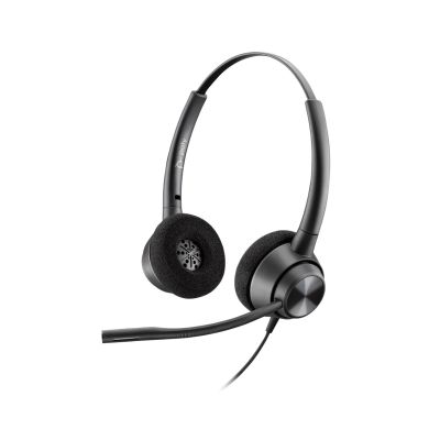 3. POLY EncorePro 320 Wired Headband with Quick Disconnect Binaural Headset TAA Wired Headband Office/Call Center USB Type-A Black