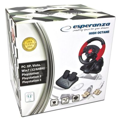 7. Esperanza High Octane EG103 Vibration Steering Wheel (PC, PS2, PS3; black)