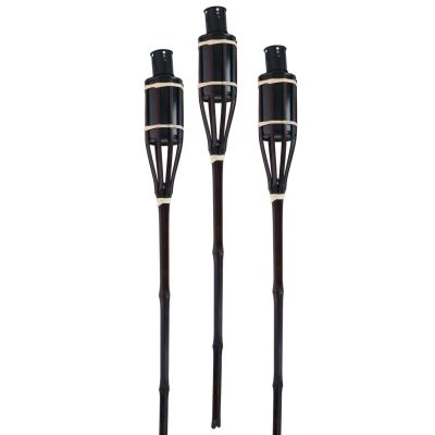 BAMBOO TORCH 60 CM 3 PCS BLACK