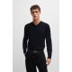 4. BOSS Pacello-L BLU V-Neck Sweater (50506042-404)