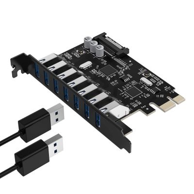 7. 7-Port USB 3.0 PCI-E Expansion Card for Desktop Chassis