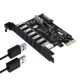 7. 7-Port USB 3.0 PCI-E Expansion Card for Desktop Chassis