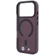 6. BMW M IML Frosted Metal Logo & Trims MagSafe Case for iPhone 17 Pro Max / 18 Pro Max - Burgundy