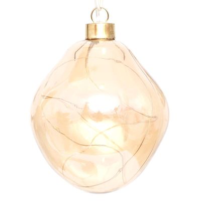 10. GLASS BALL MATRIX DROP LED 10CM GOLD