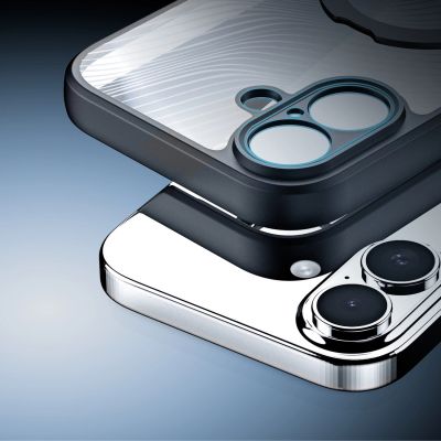 6. Dux Ducis Aimo Mag Case with Magnetic Ring and Stand for iPhone 17 – Black