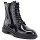 Women's leather ankle boots, patent leather, black Big Star UU274613