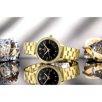 7. Giewont Sapphire Gold Black Women's Watch GW1140-B4