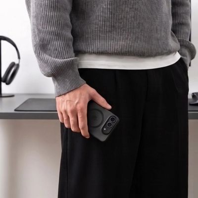 7. Tech-Protect MagPeak MagSafe CC Duo Case for iPhone – Matte Black