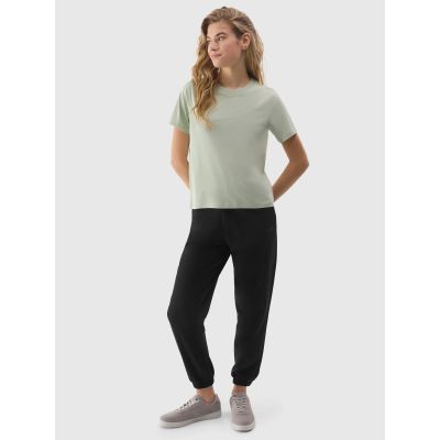 6. Women's plain organic cotton T-shirt 4F