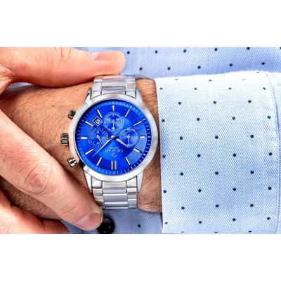 5. Men's Watch Giewont Chronograph Sapphire Silver Blue GW8510-B3