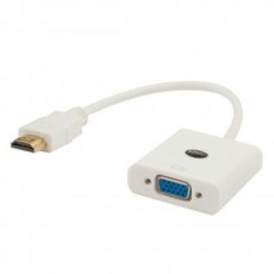 SAVIO ADAPTER HDMI (M) - VGA (F) WHITE CL-201