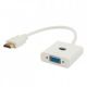 SAVIO ADAPTER HDMI (M) - VGA (F) WHITE CL-201