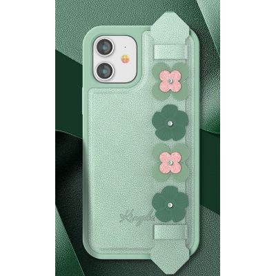 7. Kingxbar Sweet Series case decorated with original Swarovski crystals iPhone 12 Pro / iPhone 12 green