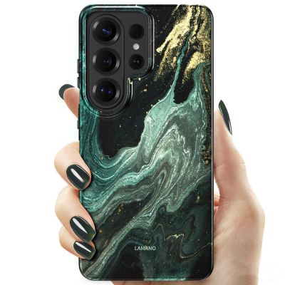 4. Tech-Protect Lamano MagSafe Case for Samsung Galaxy S26 Ultra - Black and Green