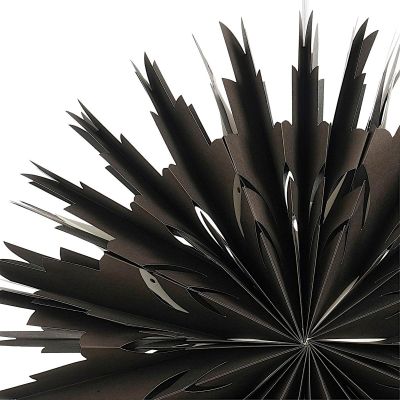 5. SNOWFLAKE HANGING PAPER DECORATION Ø 50 CM MICA – BLACK