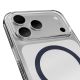 4. Puro Lite Mag TPU+PC Case Compatible with MagSafe for iPhone 17 Pro Max - Transparent with Blue Ring