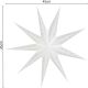 12. PAPER DECORATION STAR 45CM 9 ARMS WHITE