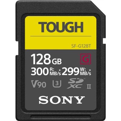 2. Sony SF-G128T 128GB SDXC UHS-II Class 10 Flash Memory