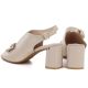 4. Women's beige Jezzi RMR25112-3 block heel sandals with bow