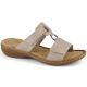 8. Comfortable Rieker W RKR681 beige flip-flops