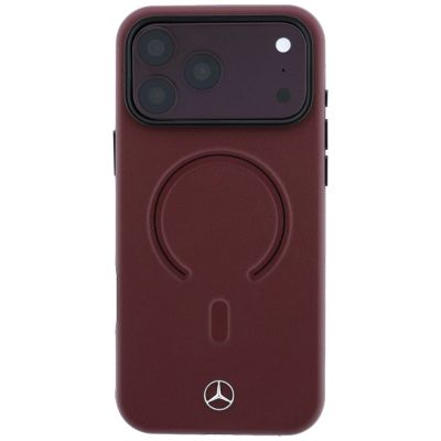 3. Mercedes Leather 3D MagSafe Case for iPhone 17 Pro Max - Navy Blue