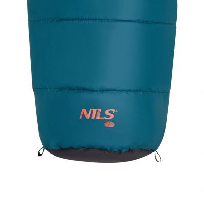 9. NILS Camp NC2003 sleeping bag black and red
