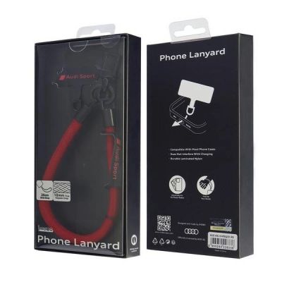 3. Audi Crossbody Lanyard Universal 28cm x 10mm - Red