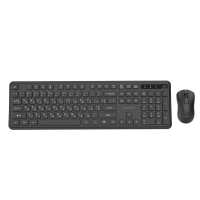 2. GEMBIRD WIRELESS SLIM PRO BUSINESS DESK KEYBOARD + MOUSE SET, BLACK, RU LAYOUT