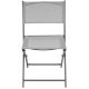 7. BALCONY FURNITURE SET ROUND TABLE AND 2 FOLDING CHAIRS GRAY