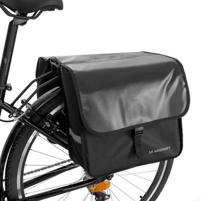 5. Wozinsky Double Bicycle Pannier Bag for Rack, 28 L, Black (WBB34BK)
