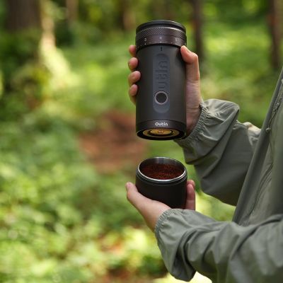 4. OUTIN PORTABLE ELECTRIC COFFEE GRINDER OUTIN FINO TUNDRA BROWN OTCG-01-TB
