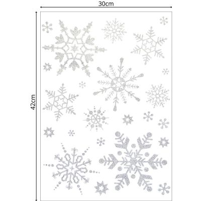 5. SILVER CHRISTMAS WINDOW STICKERS